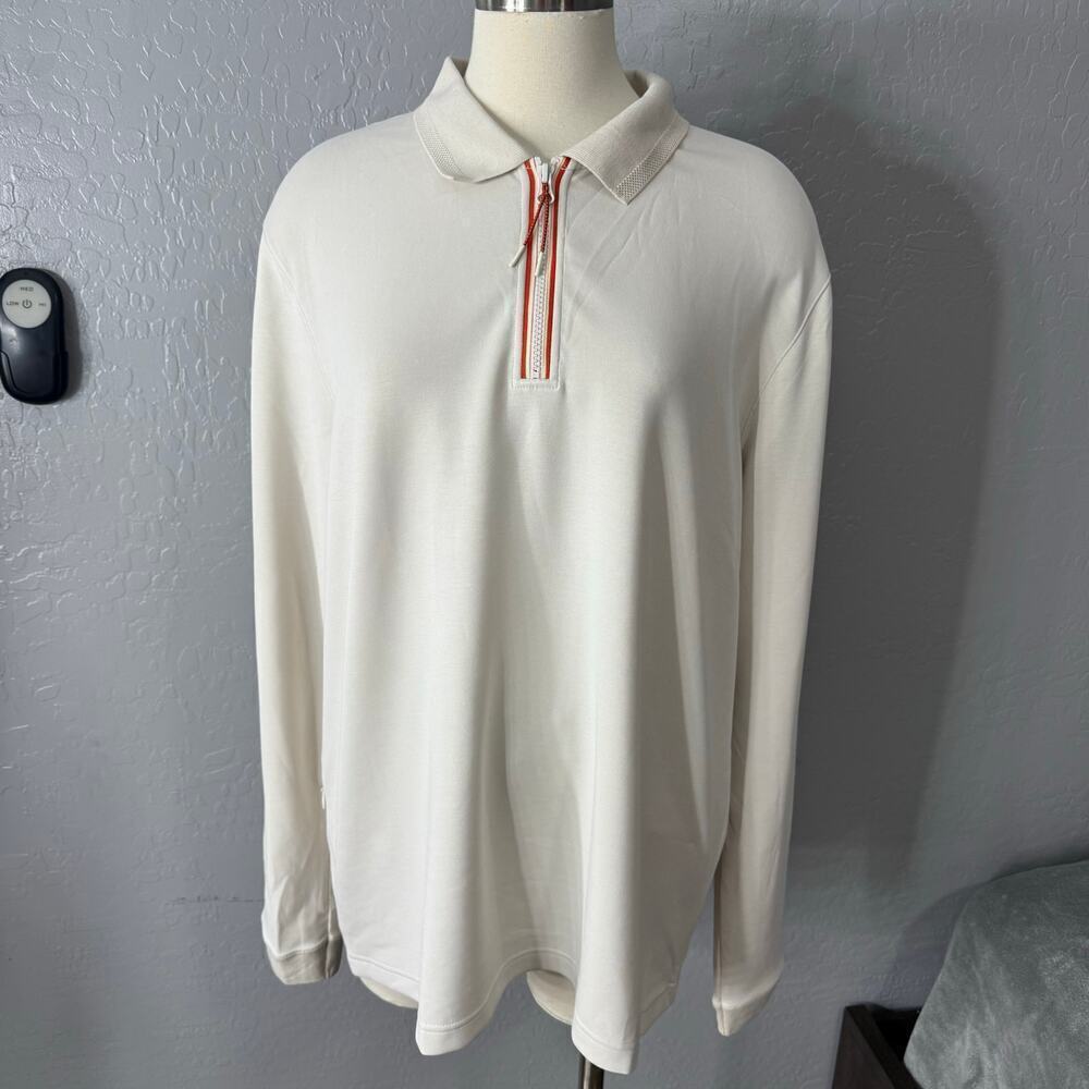 Sealskinz Cream Heywood Long Sleeve Polo, XL
